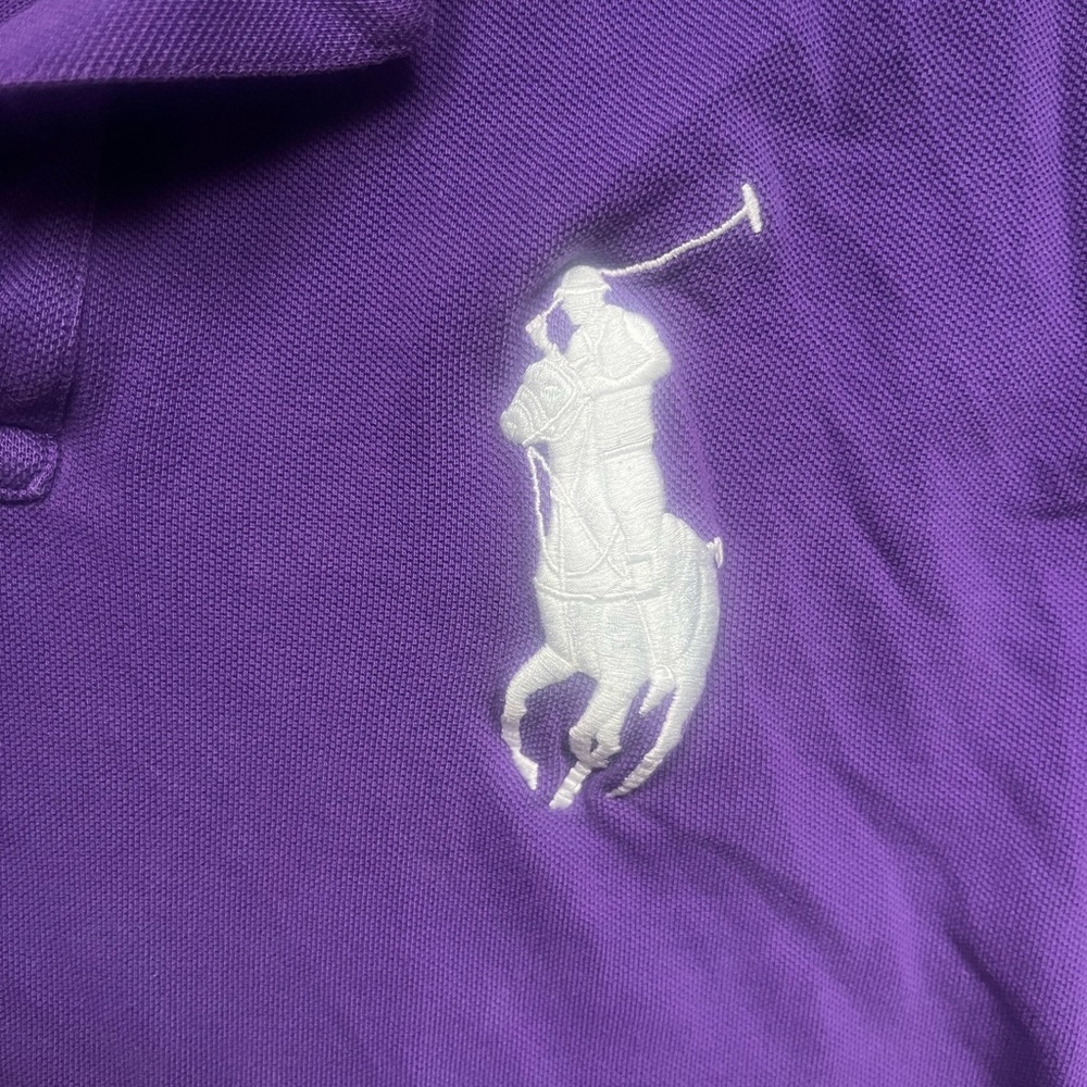 Polo Ralph Lauren Purple Wimbledon Championship Collar Short Sleeve Polo Size XL - Picture 2 of 8